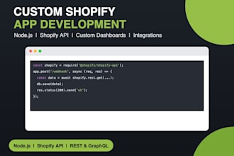 develop a custom shopify app or API integration