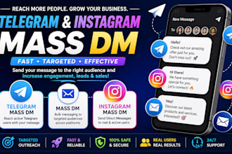 do mass dm, telegram mass dm, instagram mass dm