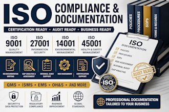 do iso 9001, iso 27001, iso 14001, iso 45001 certification and documentation
