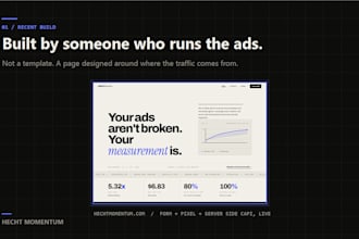 build a fast landing page for your facebook ads with tracking wired in