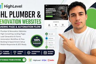 ghl plumber website gohighlevel renovation companies landing page flow