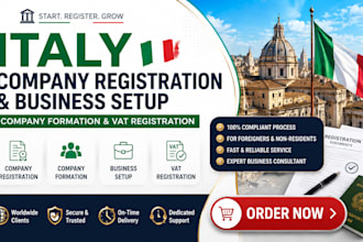 italy company registration company formation business setup and vat registration