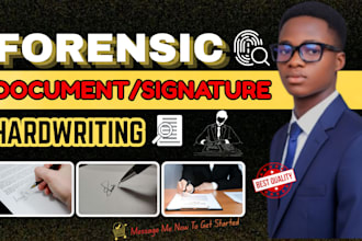 do forensic handwriting and signature analysis, comparison with forensic report