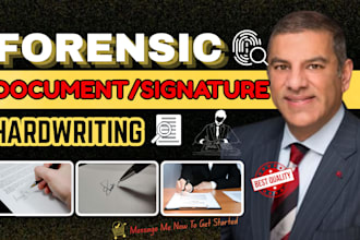 forensic document, signature verification and handwriting analysis expert