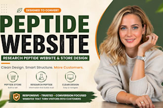 build peptide website research peptide website peptide store design