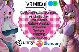 custom vrchat avatar vr character vrc avatar nsfw 3d model vr chat humanoid