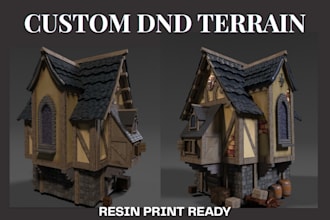 design custom dnd terrain, modular dungeon, and stl files
