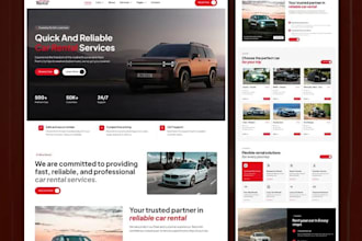 build a professional car booking website, chauffeur, tour, travel agency website