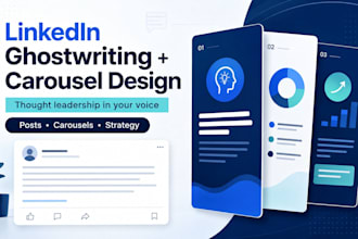 ghostwrite linkedin posts and design engaging carousels