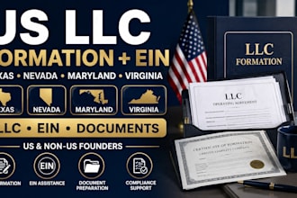 llc registration llc formation in texas, nevada, maryland, virginia and ein