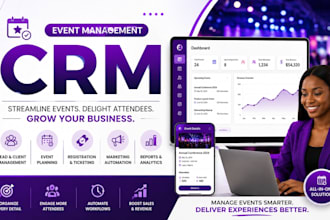 setup event management CRM for event registration booking attendee manage