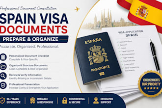 prepare and organize spain visa application documents