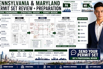 review and prepare civil and structural permit sets