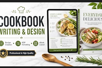 write, design and format your cookbook for amazon KDP
