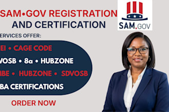 register your sam gov, uei, cage code, wosb, 8a, hubzone and mbe certification