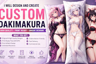 draw custom anime dakimakura body pillow dakimakura vtuber dakimakura fan art oc