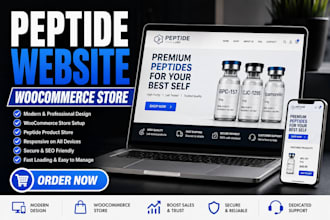 build peptide website woocommerce peptide store and online shop