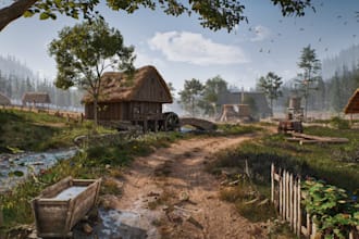 design 3d game environments, maps and landscapes for unity blender and ue5