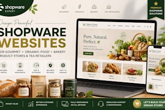design gourmet organic food bakery product stores tea retailers shopware website