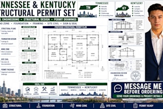 create structural and civil permit drawings for tennessee and kentucky