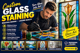 create a stunning stained glass pattern and bespoke custom glass art