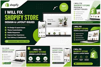 fix shopify store design and layout fix