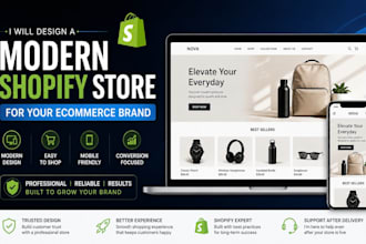 design a modern shopify store for your ecommerce brands