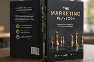 design business ebook cover, marketing ebook cover and business book layout