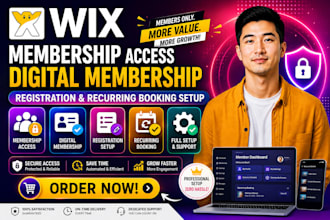 do wix membership access digital membership registration recurring booking setup