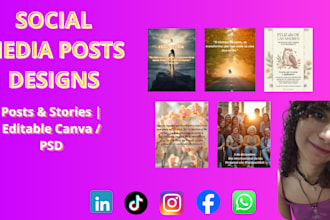 social media posts and canva templates