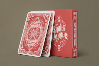 design custom playing cards, card game art, trading cards, card box, card decks