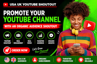 promote your youtube channel with an organic audience shoutout