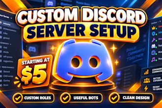set up new and existing custom discord nft gaming moderator advertise mod boost
