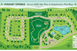 create a property map, hoa site plan layout, and subdivision plat map