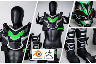 custom 3d printable fantasy knight armor, helmet props wearable accessories stl