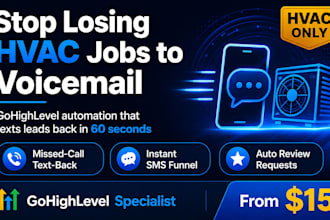 setup gohighlevel crm automation for hvac ghl funnel  landing page ghl website