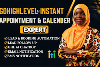 setup gohighlevel booking, missed call text back and no show automation