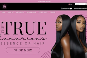 hair extension website, hair extension shopify store, hair shopify store