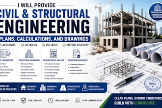 provide civil and structural engineering plans, calculations, and drawings