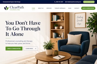 design squarespace wix counseling therapy website consulting therapy website