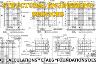 do structural analysis load calculations slab beam column foundation design