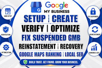 setup google my business fix suspended gmb verify gbp