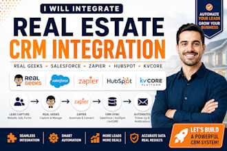 integrate real geeks, salesforce, zapier, hubspot, kvcore with real estate crm