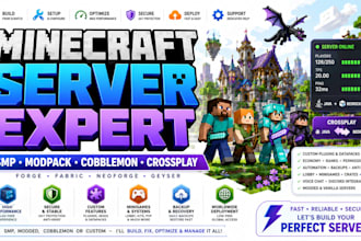 setup palworld server minecraft smp cobblemon geyser crossplay, modpack forge