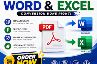 do PDF to word, handwriting to word, convert scan pdf to excel