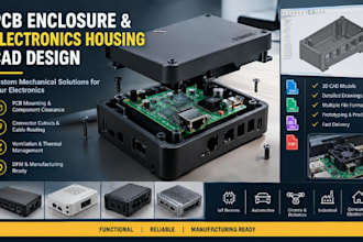 pcb enclosure electronics housing cad 3d case dfm product design manufacturing