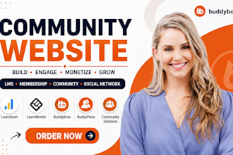 design learndash learnworlds lms buddyboss buddypress membership website
