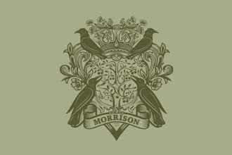 design eye catching heraldry crest or coat of arms logo