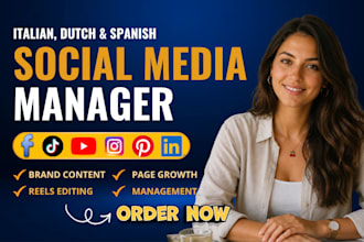 italian dutch spanish social media marketing manager instagram content creator