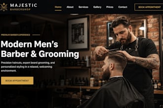 build squarespace wix barbar website beauty hair stylist salon website